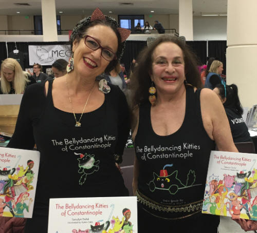 Tamalyn Dallal and Zaphara promoting 'The Bellydancing Kitties of Constantinople'